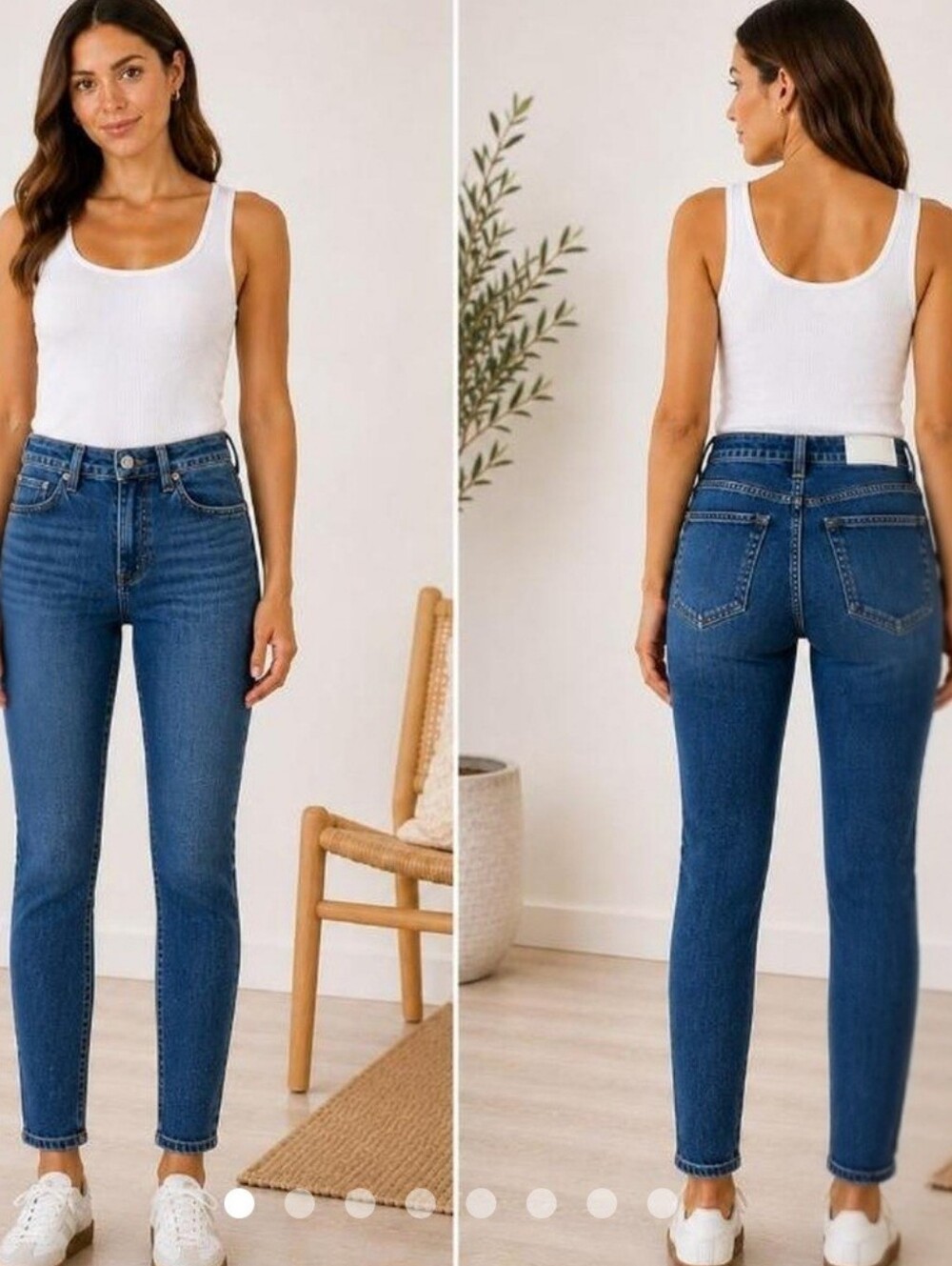 RE/DONE Comfort Stretch High Rise Ankle Crop Jeans SZ 29